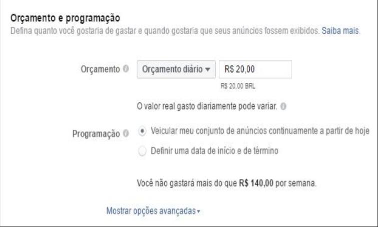 Orçamento e programação Orçamento e programação